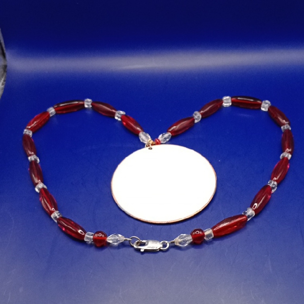 Cardinal Pendant Necklace with Red Beads - Picture 4 of 7
